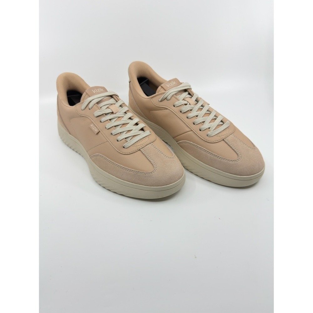 Kizik Irvine Hands Free Leather Suede Sneakers Sand Beige Women Shoes